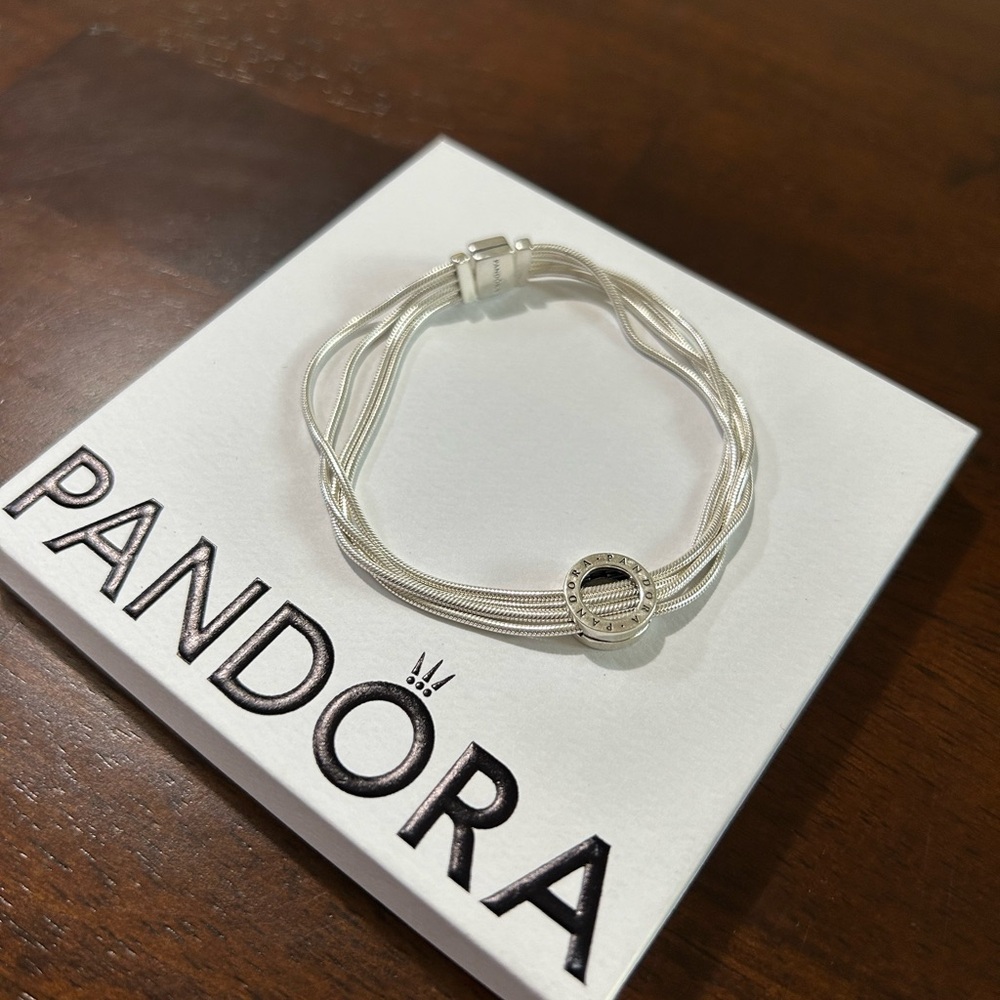Pandora Reflexions Multi Snake Silver Bracelet with Charm